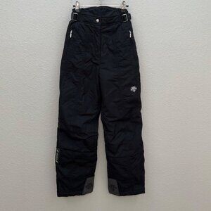 VTG Descente Black Nylon Winter Adjustable Waist Ski Snow Pants Womens size 6